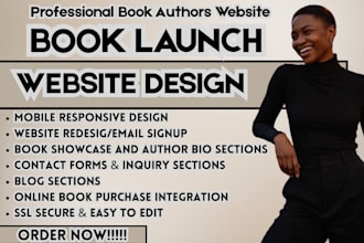 book launch website ebook website self publishing website writer portfolio webs