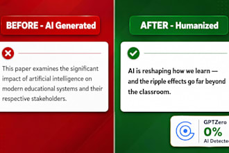 humanize ai content in english, french and arabic