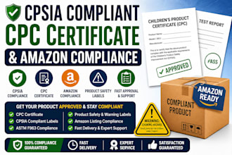 create cpsia compliant labels, CPC certificate and amazon compliance