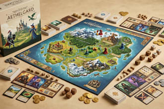 design professional board game, card game, tabletop game and rulebook