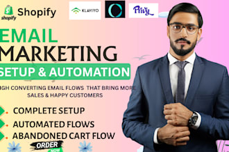 setup shopify email marketing flows klaviyo automation and retention system