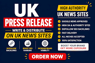 write and distribute UK press release on UK news sites
