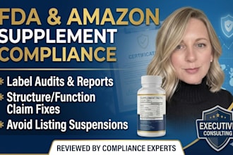 review your dietary supplement label for fda and amazon US compliance