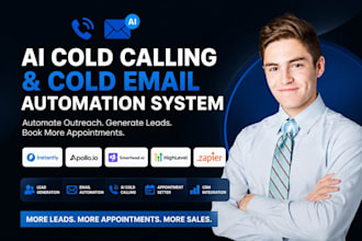 setup ai cold calling and cold email automation system outreach automation
