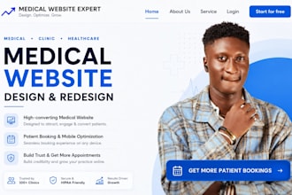 design medical doctor dentist plastic surgery med health spa website with SEO