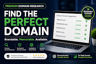 research brandable available domain names and business names