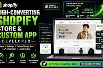 create shopify store app, shopify API integration, develop shopify custom app