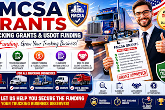 help you apply for fmcsa grants, trucking grants, and usdot funding