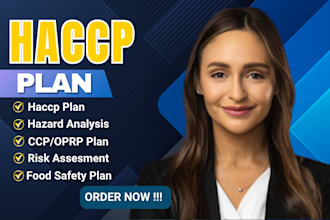 write a complete haccp plan and food safety manuals for your food business