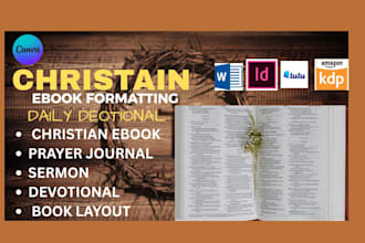 format daily devotional prayer book, christain ebook formatting, typesetting,