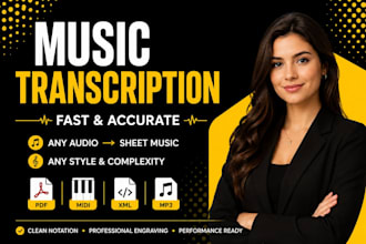 master music theory, compose music transcription all instrument engraving