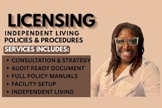 write texas independent living facility licensing policies and manuals