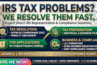 help you with irs tax problems as irs enrolled agent