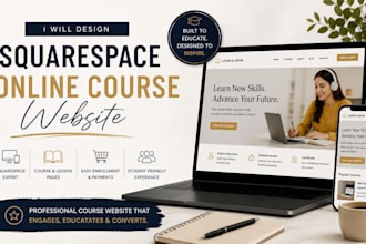 build a squarespace online course website with membership and coaching programs