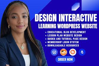 design interactive learning website educational blog with guides and lesson plan