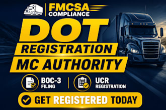 handle dot registration, mc authority, boc3 filing, ucr and fmcsa compliance
