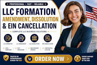 dissolve llc, amend llc, cancel ein, or form delaware llc