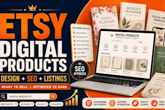 do etsy digital product design etsy SEO for etsy digital products shop listing