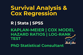 provide survival analysis and cox regression in r stata spss