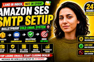 setup amazon ses, SMTP, and cold email system for maximum deliverability 24hours