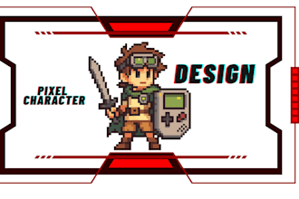 aesthetically design pixel art characters and icons to suit your games