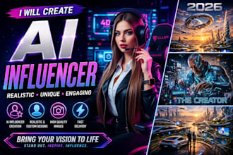 design ai avatar, ai influencer, talking avatar, cartoon character, avatar