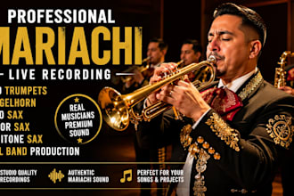 record authentic mariachi trumpets flugelhorn sax and full horn section
