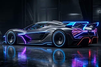 create 3d car modeling, 3d truck, 3d ship, vehicle model and low poly 3d model