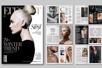 magazine design, magazine cover, catalog, magazine layout, indesign, newsletter
