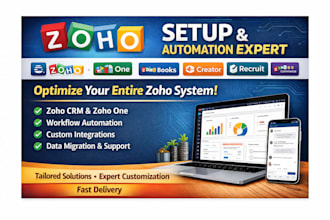 setup zoho CRM zoho one zoho books  zoho creator zoho recruit inventory zohodesk