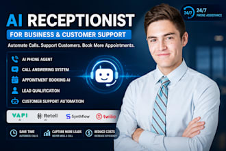 build ai receptionist, ai phone agent for business and customer support