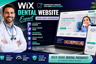 build wix dental clinic website patient booking lead generation dentist website