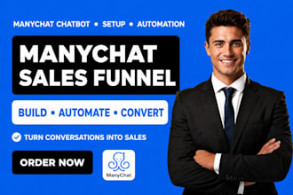 create manychat chatbot sales funnel automation