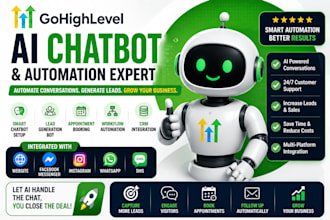 build gohighlevel ai chatbot, ghl automation and booking bot