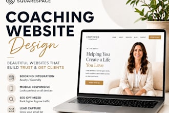 build squarespace coaching website and business website