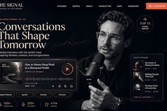 design squarespace podcast website rss feed audio player episode archive
