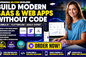 build bubble io website bubble mvp saas app adalo developer flutterflow web app