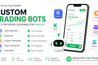 develop polymarket bot crypto trading bot kalshi bot copy trading and solana bot
