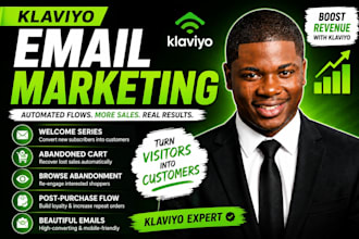 create klaviyo email flows, email automation and email marketing