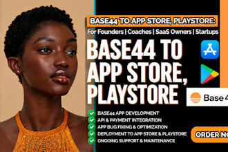 publish and deploy base44 app to app store and play store