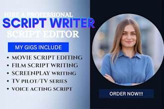 expert feature film script movie script screenplay script editing tv pilot