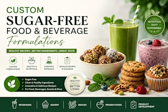 create custom sugar free food and beverage formulations with healthy food recipe