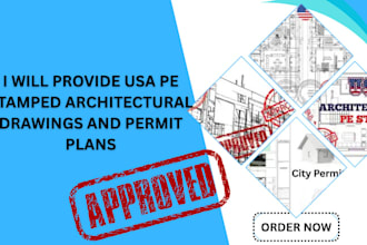 usa licensed pe stamped architectural drawings permit plans