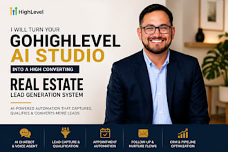 turn gohighlevel ai studio real estate setup into a high converting lead system