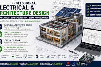 electrical architecture design hvac layout load calculation solar pv integration