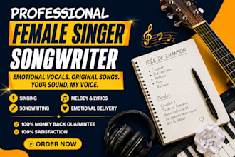 be your female vocalist, singer songwriter for all genres