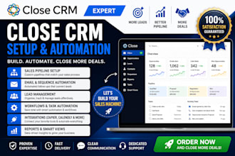 setup close CRM sales automation and pipeline system