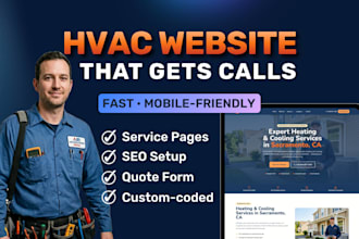 build an hvac business website with SEO and contact form