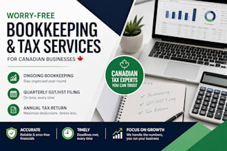 do canadian business bookkeeping and quarterly gst hst filing annual tax return