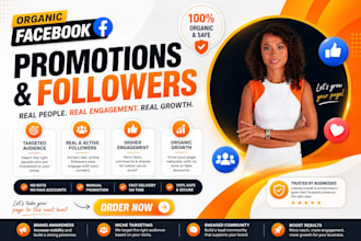 grow facebook tiktok instagram page promotion with organic reach audience